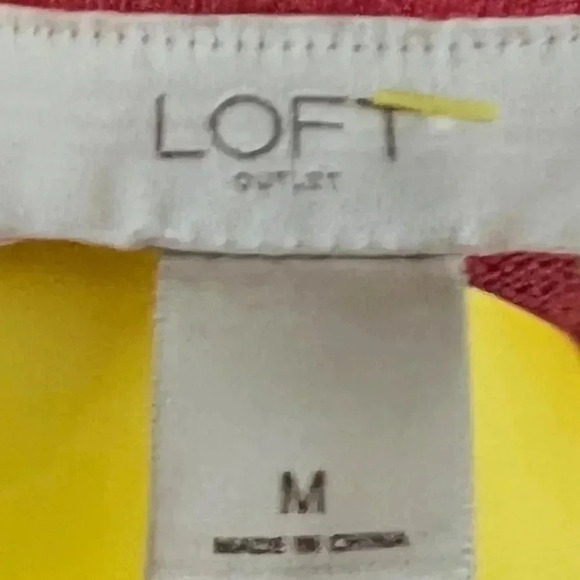 Loft sweater size medium Cozy red sweater with textured sleeves. - Picture 3 of 3